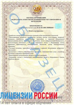 Образец сертификата соответствия (приложение) Шадринск Сертификат ISO 27001